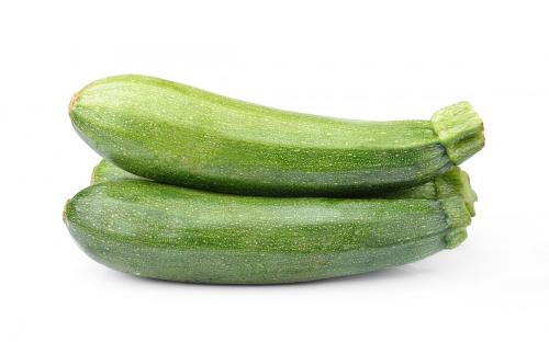 fresh vegetable zucchini isolated on white background